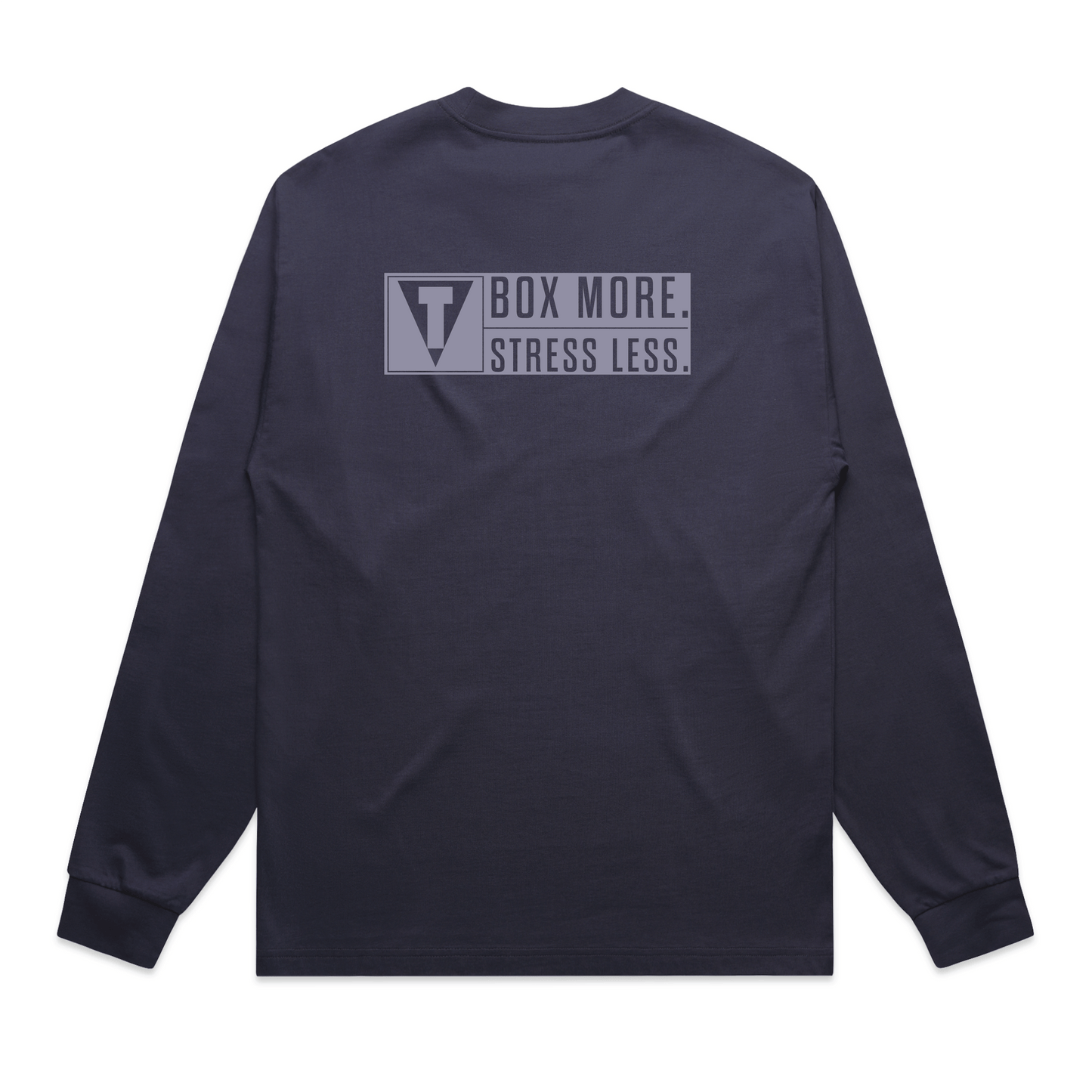 Box More Stress Less Mens Longsleeve