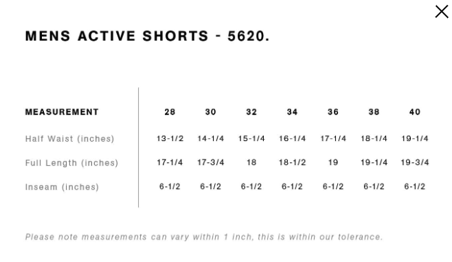Active Shorts 18"